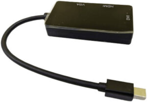 Transnext Male To HDMI Female Mini Display Port, Supports 4096x2160 (4K) Ultra HD Resolution, 10.8Gbps Max Transmission Rate, Built-in Conversion Chip, 0.2M Length, Black | ADP-TMINIDPTOHDMI_DVI_VGA