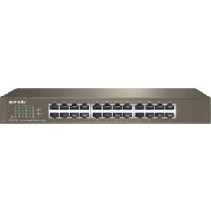 Tenda TEG1024D V7.0 24-Port Gigabit Ethernet Switch, 24*10/100/1000 Base-T Ports, 48Gbps Capacity, Input 100-240V AC, <12W | TEG1024D