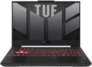 Asus TUF A15 Gaming Laptop, 15.6" 144Hz FHD IPS Display, AMD Ryzen 7-7435HS, 16GB RAM, 1TB SSD, NVIDIA RTX 4060 8GB, Backlit English Keyboard, FreeDos, Mecha Gray | FA507NVR-LP008