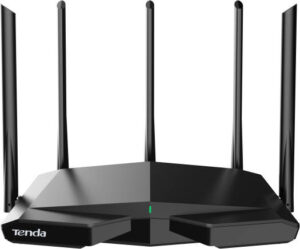 Tenda TX27 Pro AX5700 Tri-Band Gigabit Wi-Fi 6E Router, Up to 2402Mbps WiFi Speed, Top-notch CPU, Near-zero Latency, WPA3-SAE/WPA2-PSK5x, 6dBi External Antennas, Black | TX27 PRO