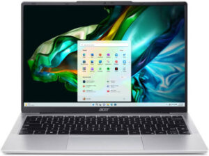 Acer Aspire Lite Laptop, 14" WUXGA IPS 60Hz Display, Intel Core i3-N300 Processor, 8GB RAM, 512GB SSD, Shared Intel UHD Graphics, English-Arabic Keyboard, Windows 11 Home, Silver | NX.KS9EM.005