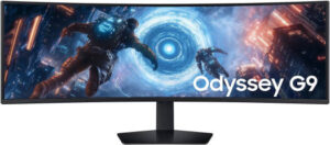SAMSUNG Odyssey G9 G91F Curved Gaming Monitor, 49" VA Display, DQHD Resolution, 144Hz Refresh Rate, 1ms (GtG) Response Time, AMD FreeSync Premium Pro Technology, Black | LS49FG910EMXUE