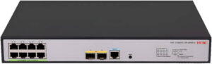 H3C S1850V2-EI Layer 2 Gigabit Access Switch, 8 10/100/1000Base-T Electrical Ports, 2 1000Base-X SFP Optical Port, 20 Gbps Switching Capacity, Fan-less, Black | LS-1850V2-10P-HPWR-EI-GL