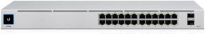 Ubiquiti Networks UniFi 24-Port Gigabit PoE+ Compliant Managed Switch with SFP, 38.69 Mpps Fwd Rate, 52 Gb/s Switching Capacity, 1.3" Touch Display, UniFi Controller, White | USW-24-POE