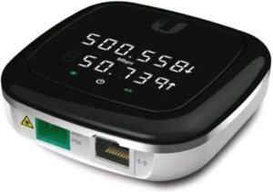 Ubiquiti Networks UF-Nano UFiber Gigabit Passive Optical Network Unit, 2.488 Gbps Downstream GPON Speed, Digital LED Status, 1490nm / 1310nm Down / Up Wavelength, 1 x Gb ETH Port, Black | UF-NANO