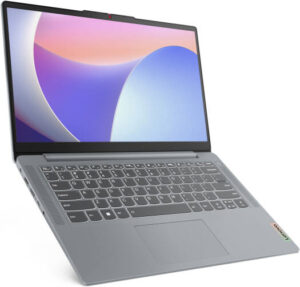 Lenovo IdeaPad Slim 3 14IRH8 Laptop, 14" FHD IPS Display, Intel Core i5-13420H, 8GB RAM, 512GB SSD, Intel UHD Graphics, English-Arabic Keyboard, Windows 11 Home, Arctic Grey | 83EL001MAX