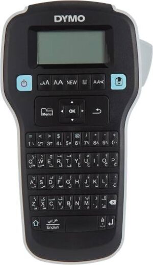 Dymo Lm160 D1 Labelmanager Label Maker With English & Arabic Keyboard Package Included 12Mmx3Mtr Tape, Black, 2097037