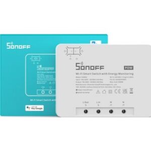 Sonoff POWR3 Smart Switch, 25A/5500W, Metadata Monitoring, Voice Control, 100-240V AC Input, 2.4GHz Wifi, White | POWR3