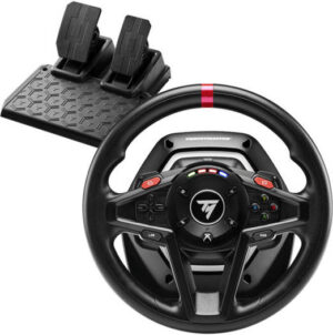 Thrustmaster T-128X Racing Wheels, Immersive Force Feedback, Angle of Rotation Up to 900°, Engine Speed LED's, Magnetic Paddle Shifters, Easy Handbrake Access, For Xbox, Black | TM-WHL-T128-XB