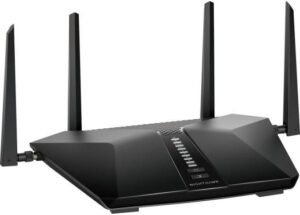 Netgear AX4200 Nighthawk WiFi 6 Router, Dual-Band 5-Stream (2.4GHz: 574Mb/s, 5GHz: 3603Mb/s), 4177Mb/s Throughput, 4x External Antenna, Black | RAX43