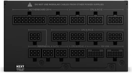 NZXT C1500 Platinum ATX Fully Modular PSU, 80 PLUS Platinum Efficiency, 1500W Power, Dual PCIe 5.1 Connectors, Magnetic Levitation Bearing Fan, 140mm Size, 125 CFM Airflow, Black | PA-5P1BB-UK - Image 4