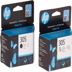 Hp 305 Black Original Ink Cartridge (1) + Tri-Color Cartridge(1)