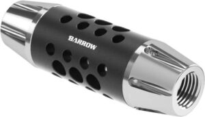 Barrow Kepler Series Filter, G1/4 Thread, Brass + Aluminum Alloy Material, Multicolor Options, Suitable For Filtering Impurities, 23mm Diameter, Black / Stainless | GLA-K1