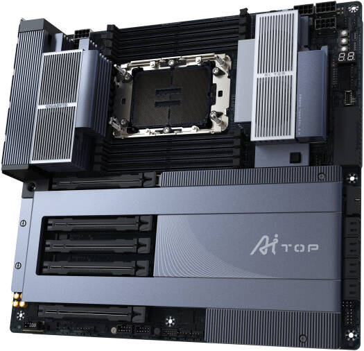 GIGABYTE W790 AI TOP LGA 4677 E-ATX Motherboard, Intel W790 Chipset, 8x DDR5 DIMM Slots, Up to 2TB Max Memory, 5x PCI Express x16 Slots, 6x M.2 Slots, WiFi & Bluetooth Connecitivty | W790-AI-TOP - Image 4