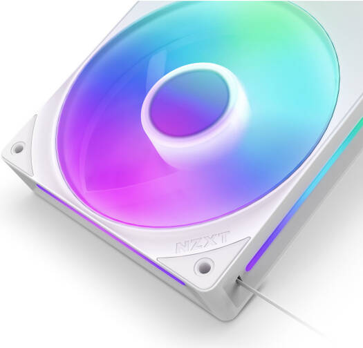 NZXT F360 RGB CORE 360mm RGB LED Single-Frame RGB Fan Unit, 120mm FDB Fans, Up to 2400 rpm Fan Speed, 75.12 CFM Airflow, PWM Fan Control, White | RF-U36HF-W1 - Image 8