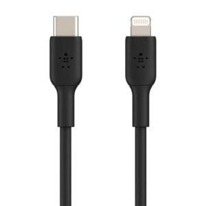 Belkin USB - C to Lightning Cable, iPhone Fast Charging Cable for iPhone 8 or Later Boost Charge, MFi - Certified, 3ft/1m, Black | CAA003bt1MBK