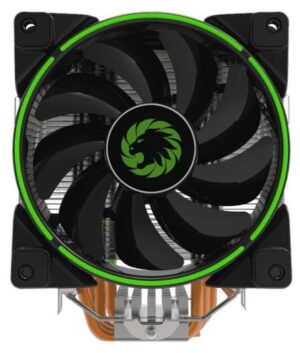 GameMax GAMMA 500 GREEN cpu cooler with heatsink, 5Pcs HDT copper sintered powder heatpipes, 125X125X25 PWM blue LED silent fan detachable | GAMMA 500 GREEN