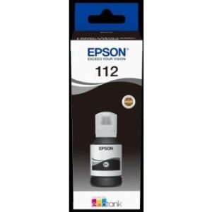 Epson 112 EcoTank Pigment Black Ink Bottle Compatible With EcoTank L6550, L6580, L6570, L6490, L15160, L15150, L11160, M15140 | C13T06C14A