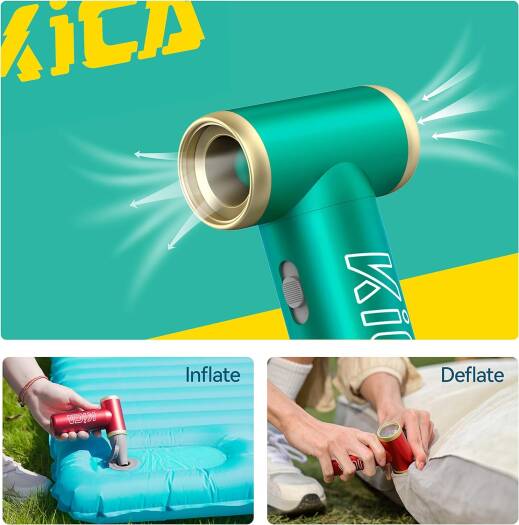 KiCA Jetfan 2 Electric Air Blower,Air Duster for Computer,Keyboard,House Cleaning,Car Dust,Hair Drying,Air Inflation,Camera Lens,Rechargeable,Speed Control,Upgrade Battery,Air Can Substitute Tool,Blue - Image 5