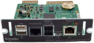 APC UPS Network Management Card 3 with Environmental Monitoring & MODBUS, 2x USB Port, RJ45 Universal I/O, Modbus Connector, 10/100/1000 Base-T Connector, Micro-USB Console Port | AP9643