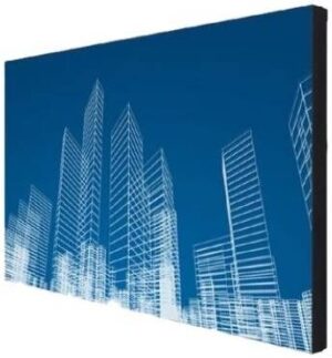 Sharp PN-VM552N Professional LCD Wall Display, 55" Class Screen Size, 1920 x 1080 Max Resolution, 1.74mm Panel Bezel, 8ms Response Time, 2H Hard Coating Finish, IPS Reliability, Black | PN-VM552N