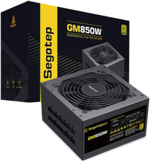 Segotep GM850W Fully Modular, 850W Power Output, 80 Plus Gold, Efficiency, 120mm Hydraulic Bearing Fan, Gen5.0 Original Support, LLC Pro + DC-DC Platinum Structure, Black | GM850W 1.3