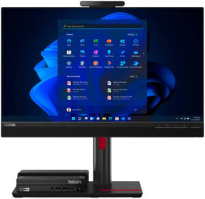 Lenovo ThinkCentre TIO Flex 24v, 24" IPS Display, Full HD Resolution, 60Hz Refresh Rate, 4ms (Extreme Mode) Response Time, Integrated Microphone, Eyesafe Display, Low Blue Light, Black | 12BNMAT3EU
