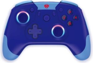 GXM Alpha Pro Wireless Controller RGB, 6-Axis Drive, For Nintendo Switch/Android/IOS/PC, Wide Combability, Wired & Wireless Connectivity, 2.4Hz Dongle, USB Type-C, Blue | Alpha Pro-Blue