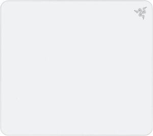 Razer Atlas Tempered Glass Mouse Mat, 450 x 400 x 5mm Dimension, CNC-Milled with Rounded Edge, Anti-Slip Rubber Base, White | RZ02-04890200-R3M1