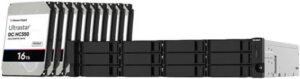 QNAP TS-1232PXU-RP-4G 12-Bay 192 TB NAS Enclosure Bundle with WD Ultrastar (12x16TB) 7200 rpm SATA 3.5" Internal HDD, ARM Cortex-A57 Quad-Core CPU, 4GB DDR4 RAM, 2 x 2.5GbE RJ45 | 2 x 10GbE SFP+