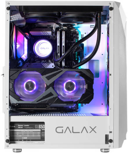 Galax Revolution-05 Mesh RGB Mid Tower ATX PC Case, Tempered Glass Panel & Mesh Front Panel, High Air Flow, Fits Up to 8* 120mm Fans & 280mm Radiators, USB 3.0 / 2.0, Mic, White | CGG5ANWA4B0 - Image 4