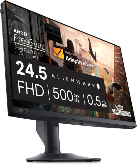 Dell Alienware AW2524HF Gaming Monitor, 24.5" FHD Fast IPS Display, Up to 500Hz Refresh Rate, 0.5ms (GtG Min) Response Time, AdaptiveSync & AMD FreeSync Premium Technology, Black | AW2524HF - Image 2