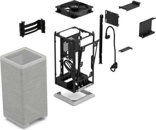 Fractal Mood Mini-ITX SFF Computer Case, 1x 180mm Fan Included, Up to 280mm Radiator & 2x 120mm/140mm Fan Support, Rear Magnetic Filter Mesh, Light Gray | FD-C-MOD1N-01 - Image 7