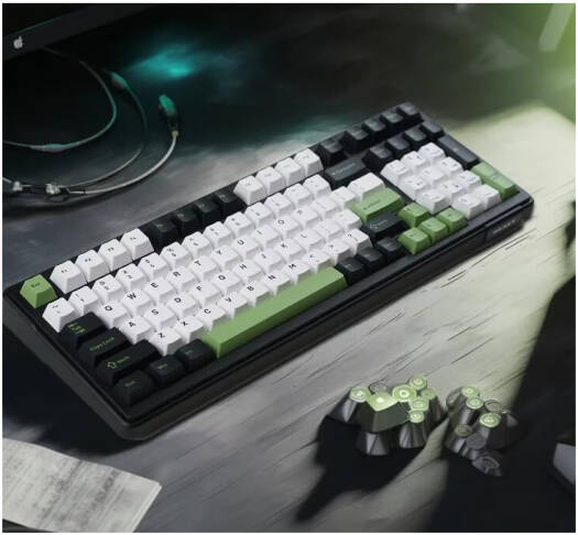 AULA F99 Gasket 98% Mechanical Keyboard, 99 Keys, Hot Swappable, Pre-Lubed Linear Switches, Ultra Low Latency, Five Layers of Noise Reduction, 8000mAh Battery, Tri-Mode Connectivity, Black/Green | F99 - Image 6