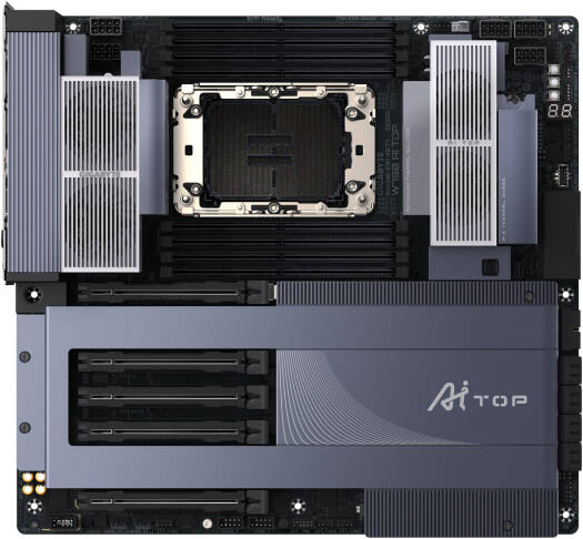 GIGABYTE W790 AI TOP LGA 4677 E-ATX Motherboard, Intel W790 Chipset, 8x DDR5 DIMM Slots, Up to 2TB Max Memory, 5x PCI Express x16 Slots, 6x M.2 Slots, WiFi & Bluetooth Connecitivty | W790-AI-TOP - Image 3