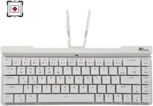 RK Royal Kludge RK925 Wireless Bluetooth With White Backlit, 68 Keys,60 Foldable Mechanical Keyboard With Built-In Stand Holder Red Switch