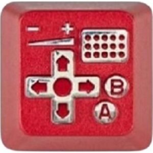 HolyOops 756172 Customized Retro Gamepad II, Aluminium, Cherry MX Keycap, With CNC Engraving, 1u Size, Red | HO-RETRO-GP2