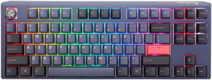 Ducky One 3 TKL Cosmic 80% Mechanical Keyboard, Cherry MX Blue Switches, Hotswappable, Double Shot PBT Keycaps, Detachable USB Type-C, ENG US Layout, Navy Blue | DKON2187ST-CUSPDCOVVVC2