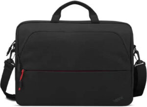 Lenovo ThinkPad Essential 15.6" Topload Laptop Bag, Polyester, RPET, PVC Outside Fabric Materials, 2x Main Compartments, 2x Front Zip Pockets, Removable & Adjustable Shoulder Strap, Black | 4X41C12469