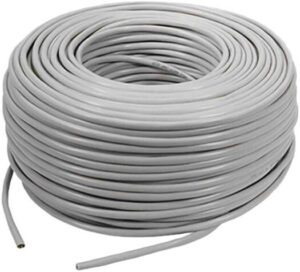 Taradhin Premium Quality CAT6 UTP, 23AWG, 0.58mm CCA Network Cable, Up To 10Gbps Data Transmission Speeds, 4P Fresh PVC Jacket, 305 Meters Box Roll, Gray | TC-LC23U+
