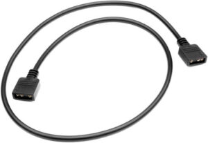 EK-Loop D-RGB Extension Cable, 5V D-RGB Classic Cable With 3-pin Male to Male Connector, RGB Sync Technology, 510mm Cable Length, Black | 3831109837009