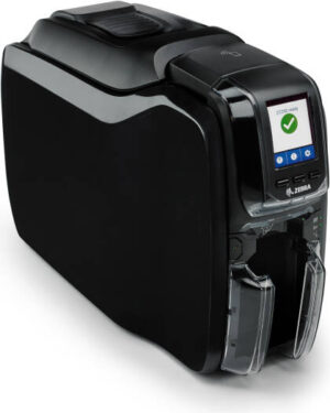 Zebra ZC350 ID Card Printer, Dual-Sided Printing Type, 300 dpi (11.8 dots/mm) Resolution, Graphical Color LCD, PVC & PVC Composite Compatible, USB 2.0 & Built-In Ethernet Interfaces, Black | ZC350