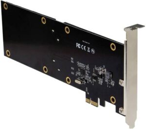 PCI Express Dual 2.5 Inch SATA 6G SSD Adapter, Thin Extended Version, Built In Circuit, Ideal For PC/MAC, No Hardware RAID Support | SE-PCIE-SSDX2-SATA6G-EX-P