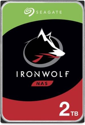 Seagate 2TB IronWolf SATA III 3.5" Internal NAS HDD, Up to 180Mbps Data Transfer Rate, 256 MB Cache, 5400 rpm Speed, 1Mn Hours MTBF, Scalable 24x7, RAID Network Attached Storage | ST2000VN003