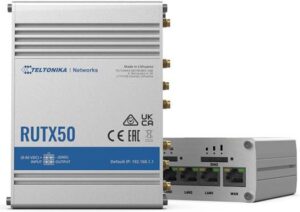 Teltonika RUTX50 5G Router Dual Sim, WiFi 5, LTE CAT 20, 3.3 Gbps Speeds, Up to 150 Clients, SA & NSA Architectures, Low Latency. | RUTX50
