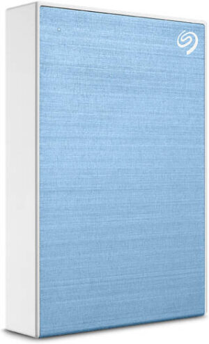 Seagate 2TB One Touch With Password USB 3.2 Gen 1 External Hard Drive, 2.5-Inch Form Factor, Bus Powered, Includes USB 3.0 Cable,  Formatted exFAT for Windows & Mac, Light Blue | STKY2000402
