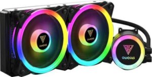 Gamdias Chione M2-240 Lite ARGB CPU Liquid Cooler, Copper Base Plate, Aluminum Radiator, 2400 RPM Fan Speed, 48.16 CFM Air Flow, Hydraulic Bearing, Black | GD-CHIONE-M2-240-LITE2