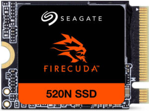Seagate FireCuda 520N Internal SSD, 1TB Capacity, M.2 2230-S2 Form Factor, PCIe Gen4 x4 NVMe 1.4 Interface, Up to 4800 Read & 4700 Write, 1.8M MTBF, 600 TBW, Black | ZP1024GV3A002