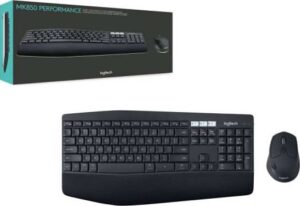 Logitech MK850 Performance Wireless Keyboard and Mouse Combo,  Bluetooth Smart, 2.4GHz Wireless Connection, 1000 Dpi Sensor, 8 Buttons, English/Arabic, Black | 920-010568