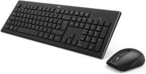Hama D3182664 Cortino Gulf Wireless Keyboard and Mouse Set, Black